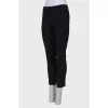 Black straight fit trousers