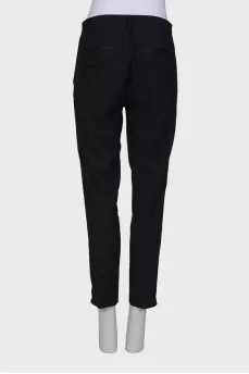 Black trousers with stripes