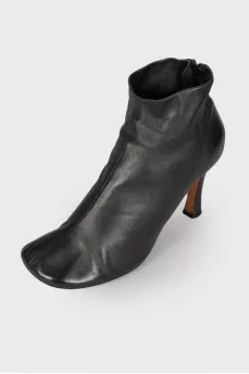 Glove leather ankle boots