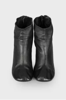 Glove leather ankle boots