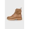 Tan leather boots