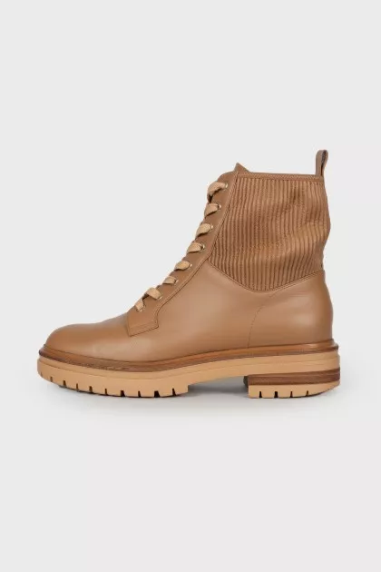 Tan leather boots