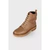 Tan leather boots