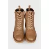 Tan leather boots