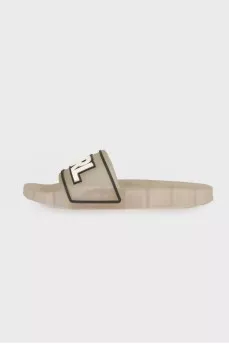 Rubber slippers with brand logo