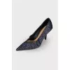 Textile shoes in floral print