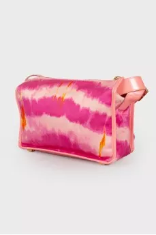 Pink bag in an abstract print