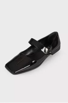 Patent square toe ballerinas
