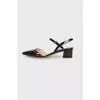 Patent leather shoes with decor