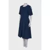Off shoulder navy blue dress