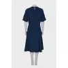 Off shoulder navy blue dress