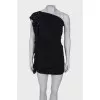 Draped dress with rhinestones