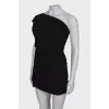 Draped dress with rhinestones