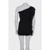 Draped dress with rhinestones