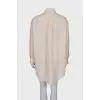 Linen shirt-dress with lace