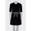 Velor dress with a bow