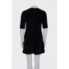 Velor dress with a bow