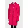 Pink wool coat