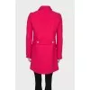 Pink wool coat
