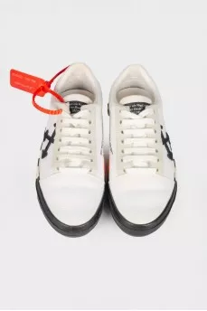 Textile black and white sneakers
