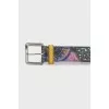 Printed leather belt