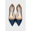 Patent dark blue shoes