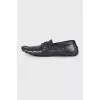 Men's dark blue moccasins