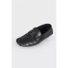 Men's dark blue moccasins