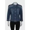 Denim jacket with fringes