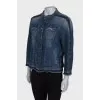 Denim jacket with fringes