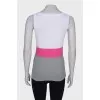 Tricolor embroidered top