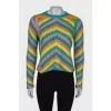 Cropped sweater multicolor