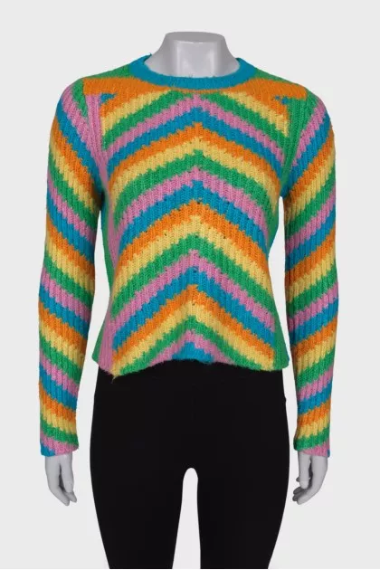 Cropped sweater multicolor