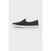 Black slip-ons with glitter