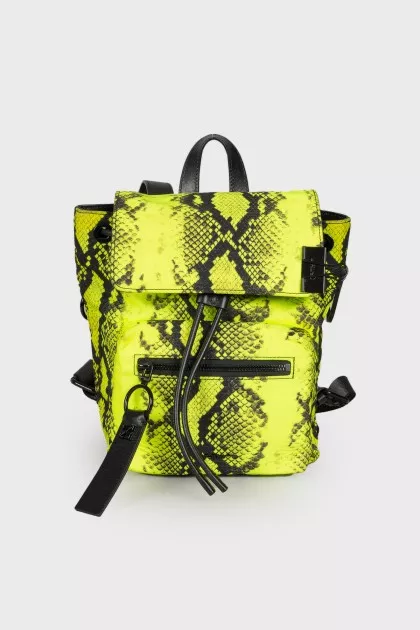 Textile backpack in print