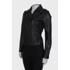 Leather jacket with back print