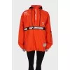Bright orange anorak