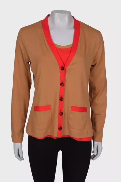 Tank top and cardigan set
