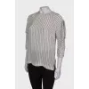 Striped off-the-shoulder blouse