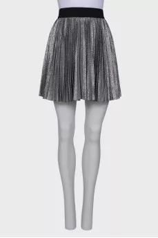 Silver pleated skirt