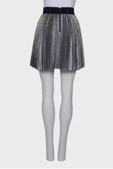 Silver pleated skirt