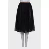 Sheer pleated skirt