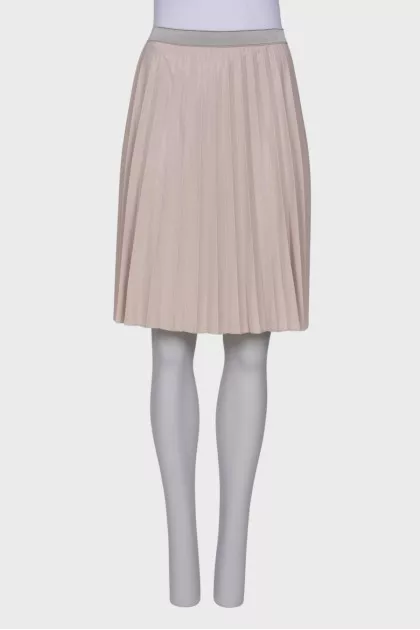 Pleated beige skirt with tag