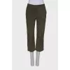 Dark green suede trousers