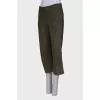 Dark green suede trousers