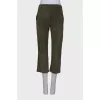 Dark green suede trousers