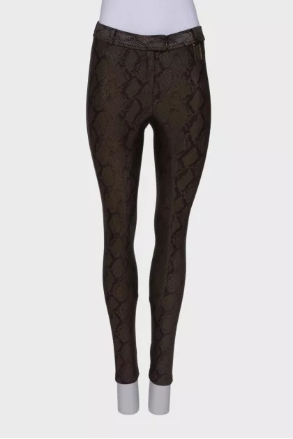 Brown leggings in print