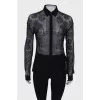 Translucent black blouse