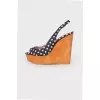 Wedge sandals in print