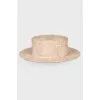 Straw hat with band